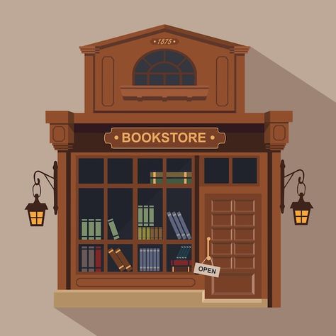 Library Building Illustration, School Library Drawing, Book Store Sketch, Cute Library Drawing, Library Room Drawing, Book Shop Drawing, Library Graphic Design, Bookshop Drawing, Book Shop Illustration