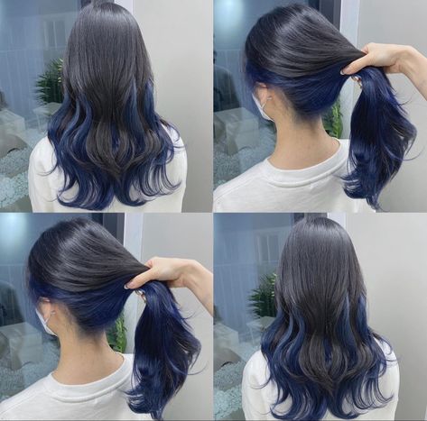 Undercolor Hair, Hidden Hair Color, Korean Hair Color, Hair Color Underneath, Peekaboo Hair, Hair Inspiration Long, Hair Tint, Dyed Hair Inspiration, Pretty Hair Color