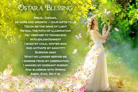 Ostara Quotes Spring, Ostara Blessings Pagan, Ostara Affirmations, Ostara Poem, Ostara Prayer, Ostara Spells, Ostara Blessings, Blessed Ostara, Patron Deity