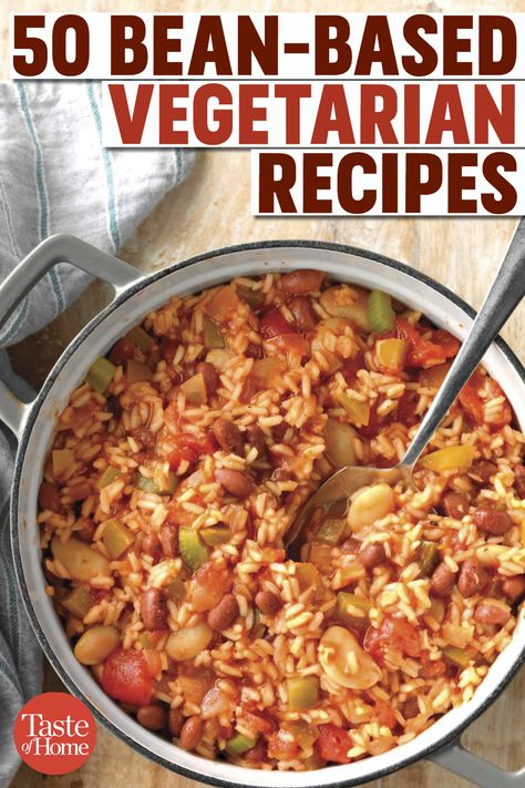 Beans As Main Dish, Vegetable And Bean Recipes, Beans Main Dish, Bean Ideas For Dinner, Legume Dinner Recipes, Bean Food Recipes, Beans And Veggies Recipes, Vegetarian Beans And Cornbread, Vegetarian Bean Dinner Recipes