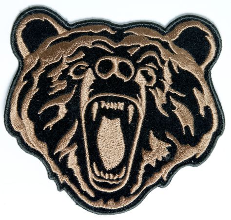 Animal Patches, Embroidery Stickers, Embroidered Bear, Animals Embroidery, Bow Hunter, Funny Motorcycle, Band Patches, Biker Patches, Iron On Applique