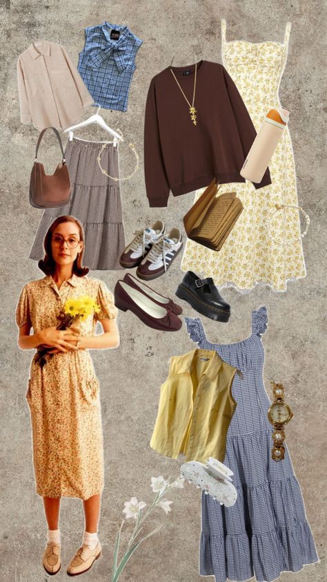 miss honey 2024 #matilda #misshoney #movies #wallpaper #tv #aesthetic #art #90s #aestheticgirl #aestheticboard #moodboard #outfit Matilda Mrs Honey, Miss Honey Inspired Outfits, Ms Honey Aesthetic Outfits, Miss Honey Aesthetic Outfits, Ms Honey Matilda Outfits, Miss Honey Costume, Ms Frizzle Inspired Outfits, Ms Honey Aesthetic, Miss Frizzle Aesthetic