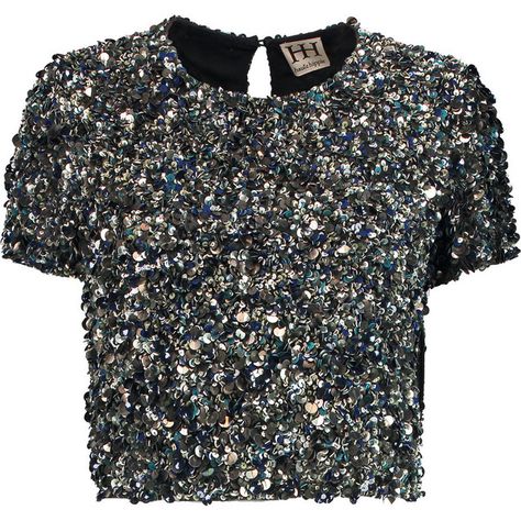 Haute Hippie Cropped sequined silk top (1.245 RON) ❤ liked on Polyvore featuring tops, gunmetal, embellished crop top, crop top, keyhole top, sequin embellished top and haute hippie top Sequin Embellished Top, Colorful Tops, Embellished Crop Top, Silk Crop Top, Hippie Top, Cropped Shirts, Color Tops, Silk Tops, Keyhole Top