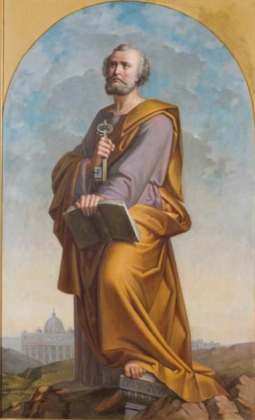 Saint Peter by Paul-Mathieu Novellini St Paul The Apostle Paintings, St Peter The Apostle, The Conversion Of Saint Paul, St Peter Statue, Blessed Mother Statue, St John Paul Ii, Saint Peter, Religious Paintings, St Pierre