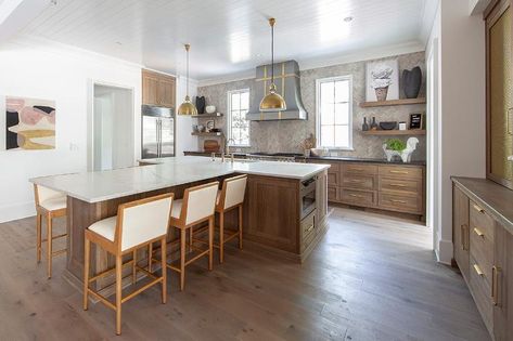 T Shaped Kitchen Island Dining Table - Transitional - Kitchen White Plank Ceiling, L Shaped Kitchen Island, T Shaped Kitchen Island, Shaped Kitchen Island, Grey Marble Kitchen, Kitchen Counter Island, Company Photography, Island Dining Table, Grey Blue Kitchen