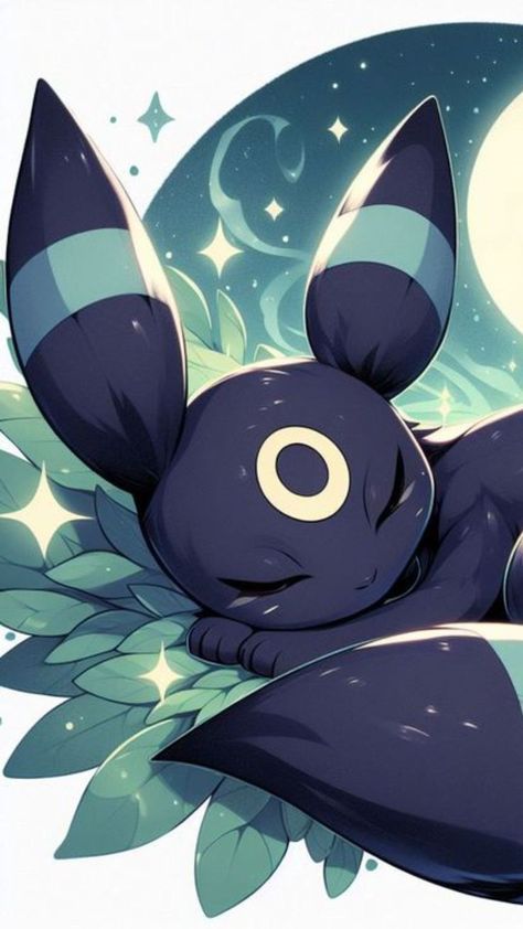 Pokemon Espeon And Umbreon, Pokemon Umbreon Art, Shiny Umbreon Art, Umbreon Drawing, Umbreon Pfp, Caitlin Pokemon, Umbreon Tattoo, Cute Umbreon, Umbreon Wallpaper