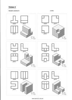 Oblique Drawing, Isometric Sketch, Isometric Drawing Exercises, Autocad Isometric Drawing, Cubes Architecture, Orthographic Drawing, Interesting Drawings, Mechanical Engineering Design, Perspective Drawing Architecture