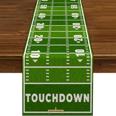 Faster shipping. Better service Wedding Table Overlays, Football Court, Boy Sport, Home Dining Room, Football Birthday Party, Tafel Decor, Football Decorations, Dinner Party Table, Touch Down