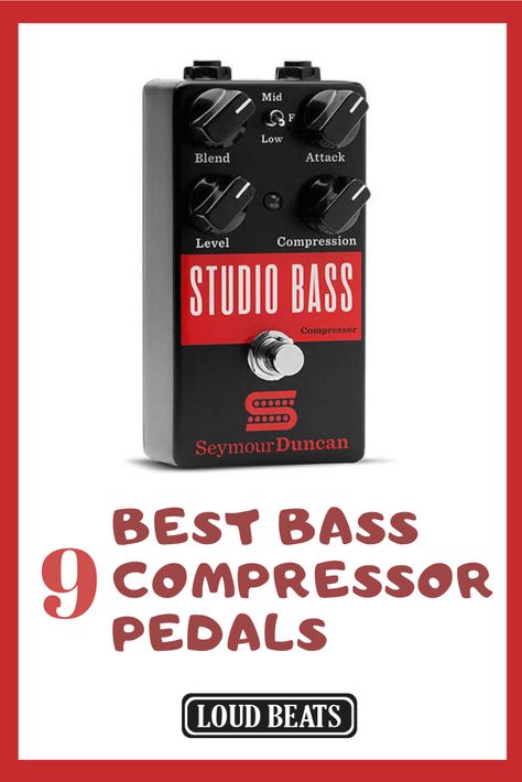 In simpler words the compressor pedal provides much better consistency in the sounds produced. With a compressor pedal you wont have to worry about the abrupt spikes in case you hit a specific note too hard. In this article we have compiled a list of the nine best bass compressor pedals. #bass #music #basscompressorpedals #basspedals Bass Pedals, Distortion Pedal, Music Tech, Bass Music, Effects Pedals, Buying Guide, Bass Guitar, Compressor, Bass