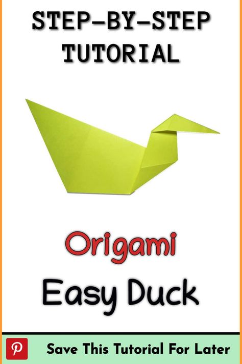 Discover the joy of folding an easy origami duck with our detailed tutorial! Ideal for creating charming decorations or thoughtful gifts. Follow our simple guide and craft a delightful duck from a single sheet of paper. Start now and enjoy the magic of origami! Origami Duck, Origami Guide, Summer Preschool Crafts, Origami Step By Step, Diy Summer Crafts, Summer Craft, Summer Crafts For Kids, Easy Origami, How To Fold