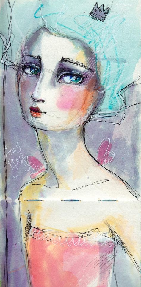 Jane Davenport Faces, Jane Davenport Watercolors, Female Paintings, Face Illustrations, Watercolor Landscape Tutorial, Painting Faces, Jane Davenport, Acrylic Painting Inspiration, Whimsical Art Paintings