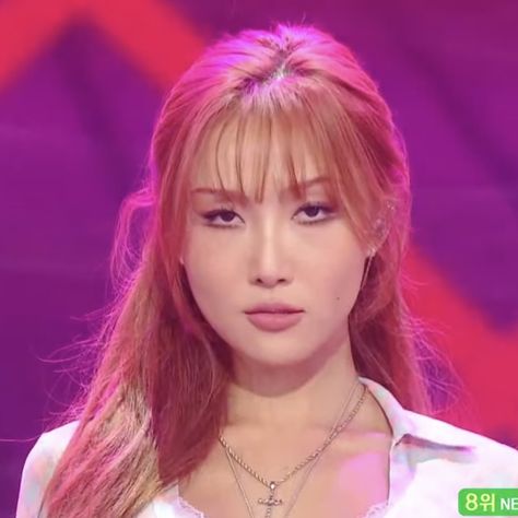 Hwasa Bangs, Hwasa Hair Color, Hwasa Hair, Hwasa Hairstyles, Bangs Inspo, Pop Queen, Ginger Hair, Aesthetic Makeup, Kpop Groups