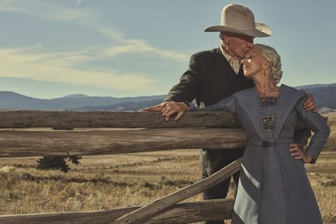 '1923' : Harrison Ford and Helen Mirren Star in Intense First Trailer for 'Yellowstone' Spin-Off Brian Geraghty, Jerome Flynn, Sky Cinema, Kelly Reilly, Timothy Dalton, Zachary Levi, Donnie Wahlberg, Lucy Liu, Kevin Costner