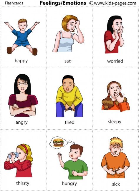 Feelings Flashcards - Use to help A be able to express how he is feeling rather than rage all the time. Emotion Flashcards, Feelings Flashcards, Emotions Flashcards, Printable Flashcards, Esl Vocabulary, Learning English For Kids, Flashcards For Kids, Kids Pages, Kids English