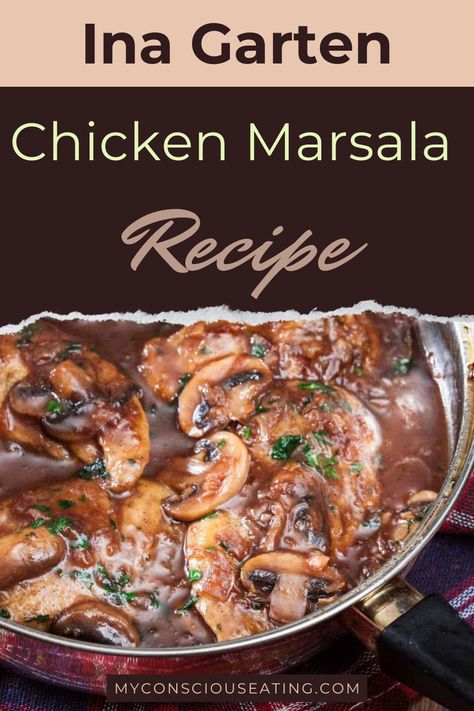 Chicken Marsala in pan with sauce Giada De Laurentiis Chicken Marsala, Olive Garden Marsala Chicken, Chicken Marsala Casserole Recipe, Recipes Using Marsala Wine, Authentic Italian Chicken Marsala, Chicken Marsala Ina Garten, Authentic Chicken Marsala, Crockpot Chicken Marsala Recipes, Baked Chicken Marsala Oven