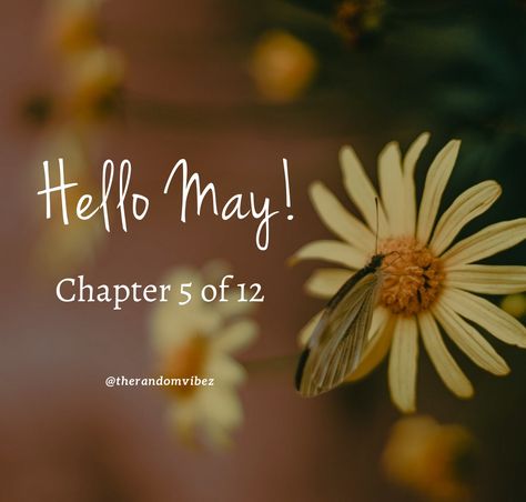 Hello May! Chapter 5 of 12. #Happymayquotes #Mayquotes #2021Mayquotes #May2021quotes #Maymonthquotes #Hellomaygreetings #Maywishesandquotes #Happymonthquotes #Mayimages #Newbeginningquotes #Newmonthquotes #Chapter5of12quotes #Funnymayquotes #Maypicturequotes #Maypics #Byebyeapril #Goodbyeaprilquotes #Welcomemayquotes #Maygreetingsforfamily #Hellomaywishesforfriends #Beautifulmayquotes #Maycaptions #Mayimagesforfb #Hellomaywallpaper #Quoteoftheday #Quotes #Quotesandsayings #therandomvibez Hello May Images, Happy May Month, May Chapter 5 Of 12 Wallpaper, Welcome May Quotes Month, May Chapter 5 Of 12, Month Of May Quotes, May 1st Quotes Month, May Quotes Month, February Chapter 2 Of 12