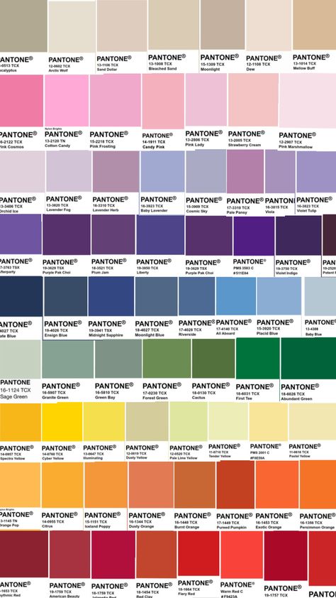 #wallpaper #background #pantone #rainbowaesthetic Pantone Colour Chart, Colour Thesaurus, Pantone Nails, Pantone Wallpaper, Color Names Chart, Pantone Color Chart, Colour Samples, Color Knowledge, Paint Color Chart