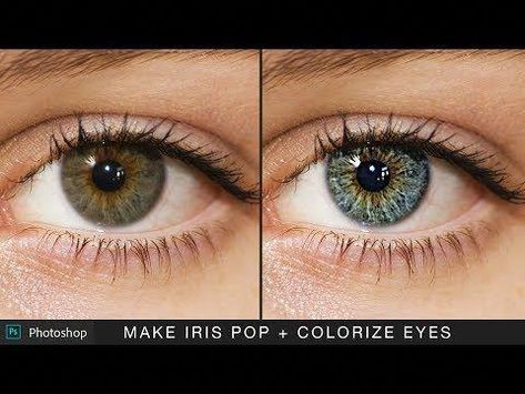 Photoshop Retouching, Retouching Tutorial, Make Eyes Pop, Iris Eye, Photoshop Youtube, Photoshop Tutorial Photo Editing, Retouching Photoshop, Photos Of Eyes, Free Photoshop Actions