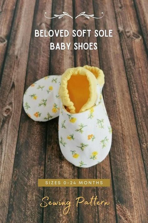 Beloved Soft Sole Baby Shoes sewing pattern (0-24 months). These baby shoes are super soft, light weight, and easy to put on. They'll also stay on wiggly feet thanks to the designers pattern including elastic at the ankle. The designer has included a non-slip sole on these beautiful Baby Shoes so they are perfect for your baby's first steps. This tutorial includes what you have to do to make the baby shoes with hidden seams. SewModernKids Soft Sole Baby Shoes Pattern, Baby Shoes Diy Pattern, Baby Shoes Tutorial, Soft Baby Shoes, Baby Booties Free Pattern, Baby Shoes Diy, Baby Clothes Patterns Sewing, Soft Sole Baby Shoes, Baby Shoes Pattern