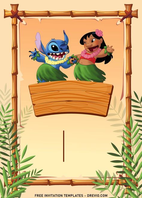 10+ Hawaiian Hula Lilo & Stitch Birthday Invitation Templates | Download Hundreds FREE PRINTABLE Birthday Invitation Templates Lilo And Stitch Birthday Party Invitations, Stitch Birthday Invitation, Party Invitation Ideas, 10th Birthday Invitation, Lilo And Stitch Characters, Stitch Birthday, Stitch Character, Free Printable Birthday Invitations, Lilo Y Stitch