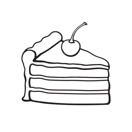 Cake Slice Drawing, Cake Drawing, Simple Cake, Cake Logo, Cake Slice, Easy Cake, Chocolate Cake, Easy Drawings, Book Art