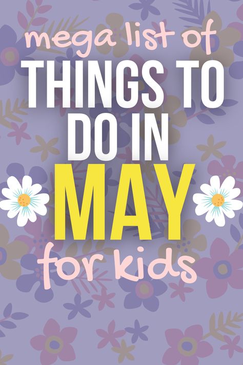 Need month of May calendar ideas? Try these creative May ideas for kids and May activities for toddlers, preschool, classroom activities and up! #Mayactivities #MonthOfMay #Mayideas #activitiescalendar #homeschooling May Ideas, May Activities, Toddler Spring Activities, Spring Kids Activities, Daycare Projects, May Month, Spring Lesson Plans, Preschool Calendar, Activity Calendar