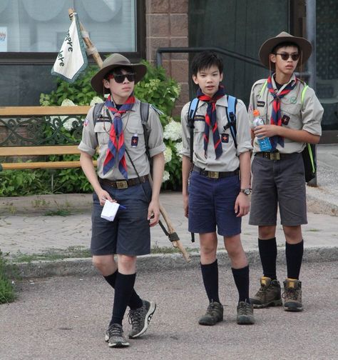 Boy Scouts Aesthetic, Chip Tolentino, Boy Scout Costume, Scout Aesthetic, Scout Outfit, Boy Scout Uniform, Bear Scouts, Scout Uniform, Scout Badges