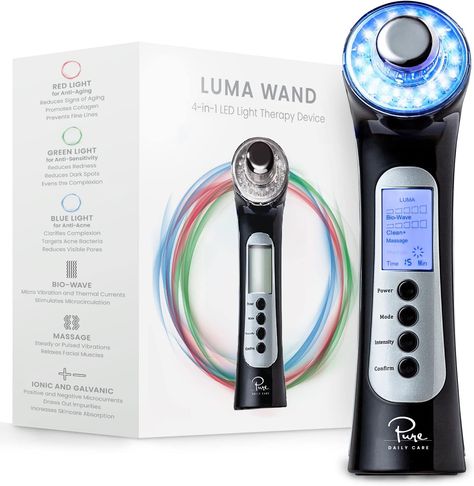 4-in-1 Beauty Powerhouse - Luma harnesses 4 powerful yet completely natural technologies to give you an all in one skincare tool. This skin therapy wand allows you to use each mode individually or combine them for tailored therapies including anti-aging, skin firming, and more depending on your skin care goals LED Light Therapy & Wave Penetrating Cell Stimulationion - Luma's first 2 modes include powerful red, blue and green leds. Skin Care Goals, Advanced Skin Care, Natural Facial, Professional Skin Care Products, Led Light Therapy, Skin Therapy, Wrinkled Skin, Red Light Therapy, Skincare Tools