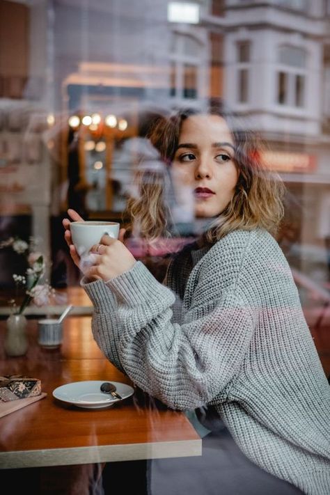 The Window, A Woman, Cafe, Coffee, Photography, Design, Hamburg