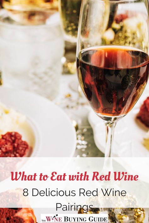 Love red wine but don't know what foods to pair with it? We have your easy-to-use guide right here... including ideas for appetizers and takeout food! | From TheWineBuyingGuide.com Red Wine Pairing Food, Wine Pairings Chart, Wine Party Appetizers, Wine Pairing Party, Red Wine Pairing, Wine And Pizza, Malbec Wine, Red Blend Wine, Best Red Wine