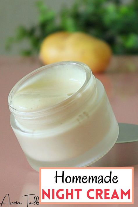 Homemade night cream for all skin types Homemade Night Cream, Diy Night Cream, Skin Care Home Remedies, Night Face Cream, Homemade Face Cream, Diy Cream, Dry Skin Body, Winter Skin Care, Dry Skin Care