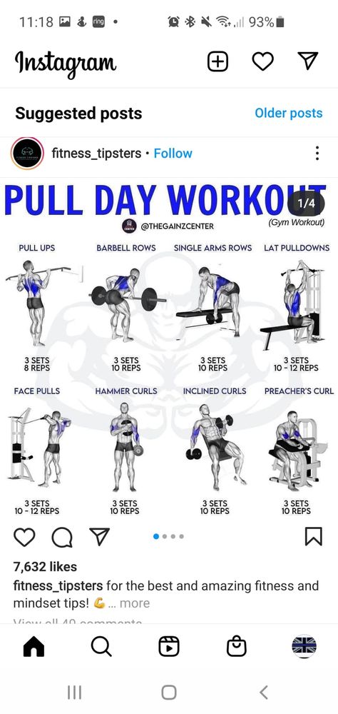 Pull Day Workout, Pull Day, Pull Up Workout, Barbell Row, Best Gym Workout, Push Day, Face Pulls, Arms And Abs, Barbell Workout