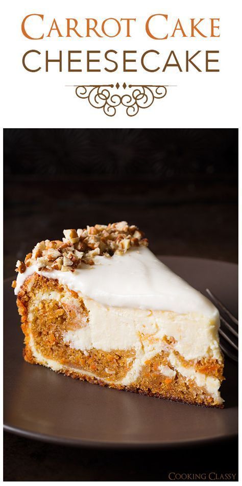 Best Ever Carrot Cake, Carrot Cake Cheesecake Recipe, Carrot Cake Cheesecake, Cake Cheesecake, Baking Goods, Cooking Classy, Fudgy Brownies, Cheesecake Recipe, Yummy Sweets