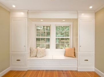 bedroom bench Storage Cabinets Around Window, Wardrobe With Window Seating, Wardrobe Around Window, Closet Around Window, Bedroom Window Seat, Window Seat Design, Bedroom Seating, Bedroom Closet Design, Wardrobe Design Bedroom