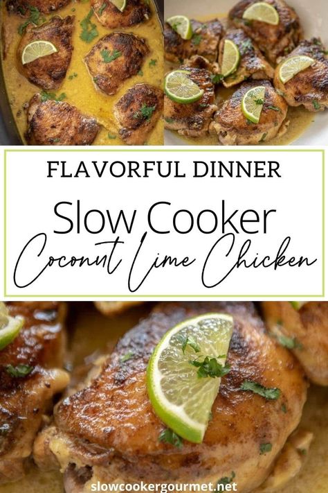 Coconut Chicken Recipe, Coconut Milk Chicken, Coconut Lime Chicken, Recipe Using Chicken, Anti Inflammation Recipes, Lime Recipes, Coconut Milk Recipes, Coconut Chicken, Chicken Slow Cooker Recipes