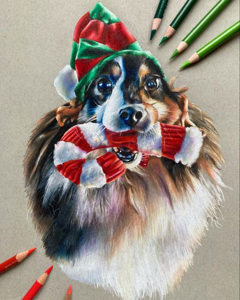 Colored Pencil Artwork Ideas, Hyperrealistic Drawing, Hyper Realism, Winter Drawings, Prismacolor Art, Drawing Pictures, Colored Pencil Artwork, Aesthetic Gift, Animal Portraits Art