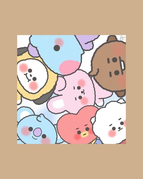 Cute Watch Wallpaper Aesthetic, Cute Bt21 Drawings, Bt21 Doodle Art, Bts Apple Watch Wallpaper, Bt21 Drawing, Bt21 Aesthetic, Bts Painting, Cute Easy Paintings, Magic Runes