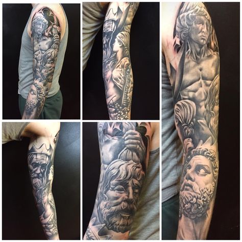 My finished King David Sleeve by Macca Simms ( @mac_simms_tattoo) from Birmingham Ink tattoo. Birmingham UK. King David Tattoo, David Tattoo, Black And Grey Tattoos For Men, Black And Grey Tattoos Sleeve, King Tattoo, Best Tattoo Ever, Sanskrit Tattoo, Trending Tattoos, Armor Tattoo