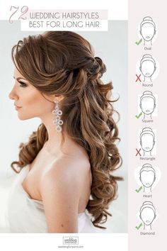 72 Best Wedding Hairstyles For Long Hair 2019 ❤️ Are you looking for the best wedding hairstyles for long hair on your wedding day? Look through your gallery with best inspirational ideas of 2019. #weddings #hairstyles #bridalhairstyle #weddinghairstylesforlonghair Sanggul Modern, Elegant Wedding Hair, Best Wedding Hairstyles, Long Hair Wedding Styles, Medium Long Hair, Trendy Wedding Hairstyles, Wedding Hair Down, Wedding Hairstyles For Long Hair, Hairstyles For Long Hair