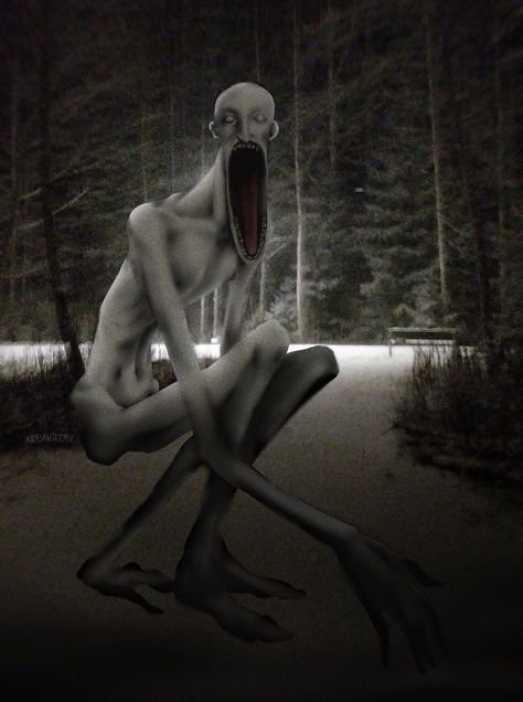 Scp Horror Art, Scary Humanoid Creature, Curse Pictures, Scp Shy Guy, Dragon Scary, Scp Monsters, Scp Horror, Scp 173, Scp 096