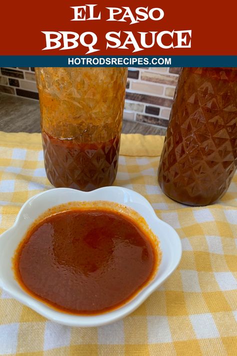 This El Paso BBQ Sauce recipe is a super easy way to make your own homemade BBQ Sauce. Ready in about 30 minutes. #bbqsaucerecipe #texasbbqsauce #hotrodsrecipes Easy Bbq Sauce, Bbq Sauce Homemade Easy, Make Bbq Sauce, Bbq Sauce Ingredients, Homemade Bbq Sauce Recipe, Sweet Bbq Sauce, Homemade Bbq Sauce, Honey Bbq Sauce, Barbecue Sauce Recipes