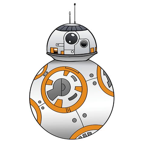 How to Draw BB-8 from Star Wars - Really Easy Drawing Tutorial Star Wars Bb8 Drawing, Bb8 Drawing, Star Wars Characters Drawings, Art Sets For Kids, Star Wars Bb8, Blending Colored Pencils, Star Wars Crafts, Star Wars Drawings, Painted Rocks Craft