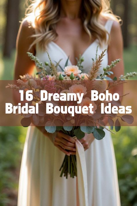 Did you know that a boho bridal bouquet can transform your wedding vibe from ordinary to enchanting? Dive into a world of wildflowers, rustic charm, and earthy elegance. Discover how these dreamy bouquets with pampas grass, eucalyptus, and vibrant blooms can perfectly capture the essence of bohemian romance. Unveil the secret to a stunning, picture-perfect wedding with our curated gallery of unique and enchanting boho bridal bouquet inspirations. Sage Green Boho Wedding Bouquet, Bohemian Bridal Bouquet Boho Chic, Earthy Bohemian Wedding, Boho Chic Wedding Bouquet, Boho Wedding Bouquet Wildflowers, Eucalyptus And Pampas Grass Wedding, Bobo Wedding, Boho Wedding Couple, Chic Wedding Bouquet