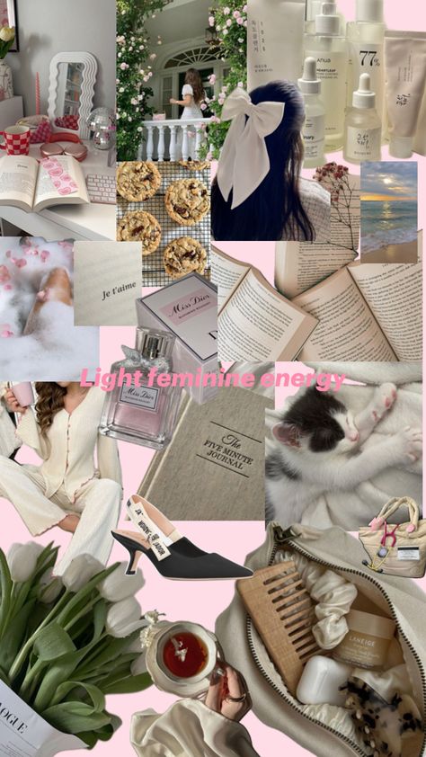 Devine Feminine Aesthetics, Light Feminine Energy, Light Feminine, Feminine Energy Aesthetic, Aesthetic Light, 2025 Vision, Light Energy, Feminine Energy, Vision Board