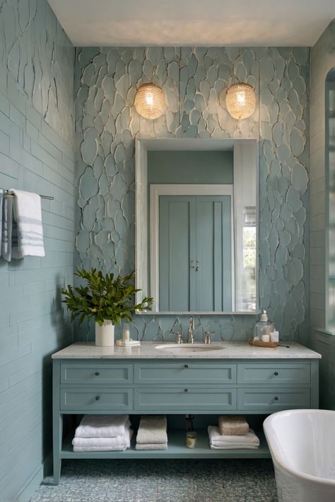 Dive into a daily routine of designing your bathroom with Waterscape (SW 6470) to infuse a serene coastal vibe. Discover tips for a blue-green oasis! #Ad #homedecor #homedesign #bathroom #Painthome interiorarchitecture best Wall Colors for Bathroom Colors
Bright Room Colors
best colors combinations bathroom
bathroom Remodeling
Modern Paint Colors
2024 Sw Stardew Bathroom, Blue Green Bathroom Paint, Colored Bathroom Cabinets, Bathroom Vanity Colors, Blue Green Bathroom, Blue And Green Bathroom, Green Bathroom Paint, Paint Colors 2024, Bright Room Colors