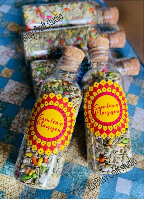 Buy Desi Wedding Favors, Favor Bottles, Plastic Bottles With Corks, Personalized Stickers, Bottles With Sonf, Sonf Favors, Wedding Favor Bottles Online in India - Etsy Asian Wedding Favors, Wedding Diys, Favors For Wedding, Indian Wedding Favors, Party Favors For Adults, Handmade Wedding Favours, Prop Making, Return Gifts, Unique Favors