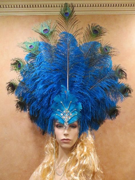 Peacock Halloween Costume, Carnival Headdress, Brazilian Carnival, Peacock Costume, Showgirl Costume, Vegas Showgirl, Samba Costume, Princess Halloween Costume, Rio Carnival