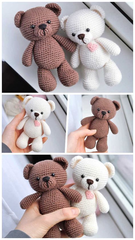 Amigurumi Plush Bear Free Pattern Amirugami Crochet, Teddy Bear Crochet Pattern Free, Amigurumi Bear Free Pattern, Bear Amigurumi Free Pattern, Toys Quotes, Crochet Teddy Bear Pattern Free, Teddy Bear Patterns Free, Teddy Bear Knitting Pattern, Bear Patterns Free