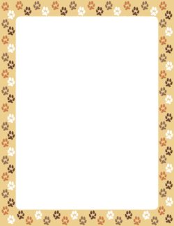 Dog Paw Print Border Page Boarders, Carpet Background, Red Carpet Background, Printable Border, Paper Border, Border Templates, Dog Frames, Page Borders, Borders And Frames