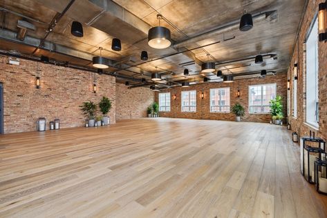 Floor Brick, Wedding Themes Ideas, Event Space Design, Event Venue Design, Dance Studio Design, Home Dance Studio, Event Venue Spaces, Yoga Studio Design, Dance Rooms